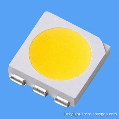 White SMD LED with 6,000mcd Luminous Intensity, 5050 Package White LED, 5.50 x 5.00 x 1.80mm
